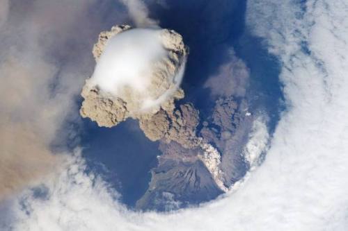 On the 12th of June, 2009, Saychev Peak on Matua Island erupted and was captured by the Internationa