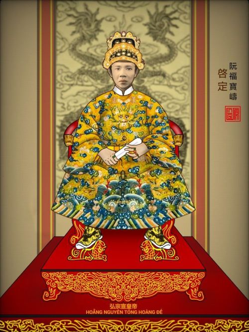 Redrawing Nguyễn dynasty Vietnamese emperors in proper Court attire.Source: Ging Trần 