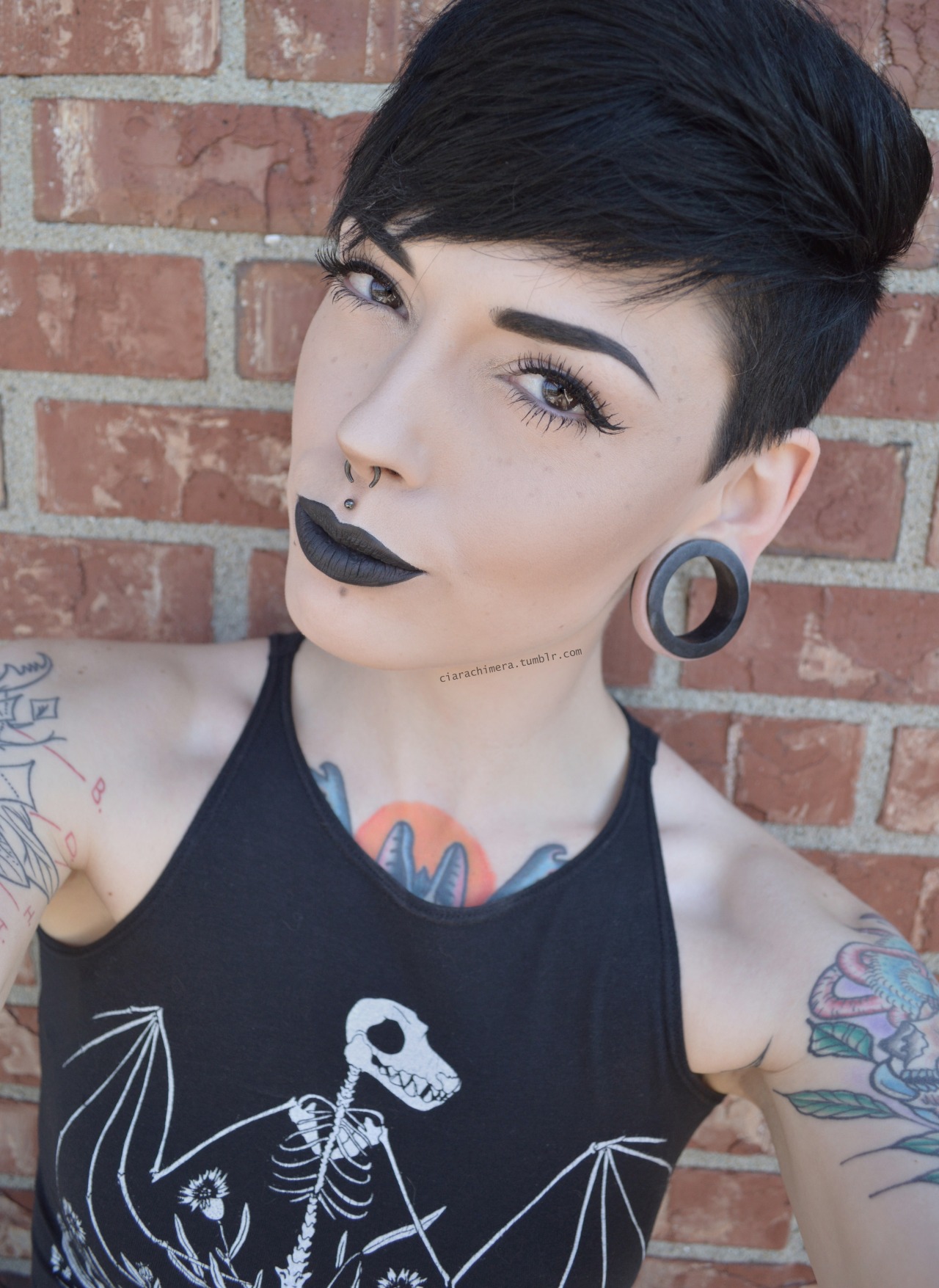 ciarachimera:  Tried out my Anastasia “Midnight” liquid to matte lipstick. It’s