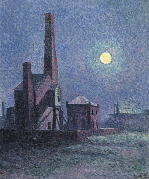 Maximilien LuceFactory in the Moonlight 1898Oil on canvas. 55.9 x 46 cmCarmen Thyssen-Bornemisza Col