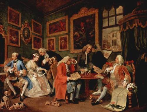 artist-hogarth: The Marriage Contract, 1745, William HogarthMedium: oil,canvas