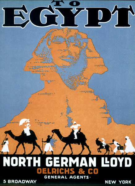 Travel Poster for Egypt by Willy Sesser,1900.