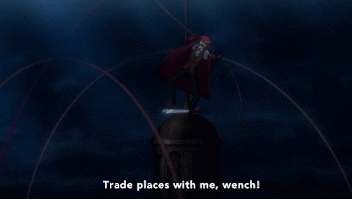 victorydanceblog:  Filler done right. Grell Sutcliff being Epic in Episode 9 of Book of Circus.  *EDIT*-September 8th-Corrected 2 gif images that we’re too large for tumblr. Should be working right now