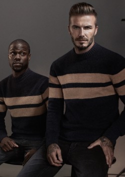 freshtastics:  David Beckham and Kevin Hart star in H&amp;M’s Fall campaign.