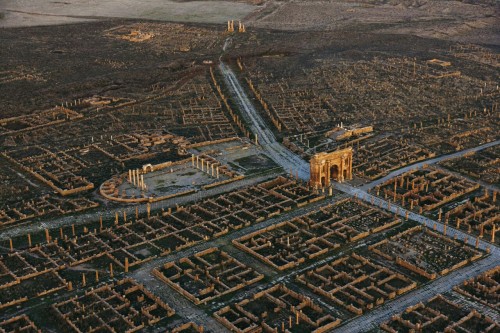 the ruins of the Roman empire in Lebda or Leptis Magna - Libya