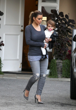 kimkanyekimye:  Kim &amp; Penelope today 12/16/13 