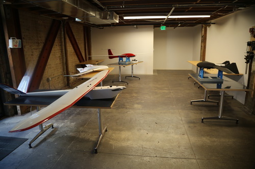 Airware’s office is filled with drone models. Image credit: Airware