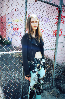 oystermag:  The Journal: Nasty Gal x Gavriel Maynard x Mateja Buila Nasty Gal jacket, stylist’s own vintage top and Romance Was Born jeans 