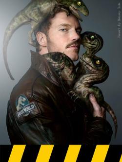 kickingshoes:  greenekangaroo:  tehnakki:  cthonical:  I AM SCREAMING AND CRYING  Oh god, my ovaries. Chris Pratt + Baby Raptors is too much. I can’t survive that.  This is literally everything I wanted out of that single sequence YES.   FUCK YEAH