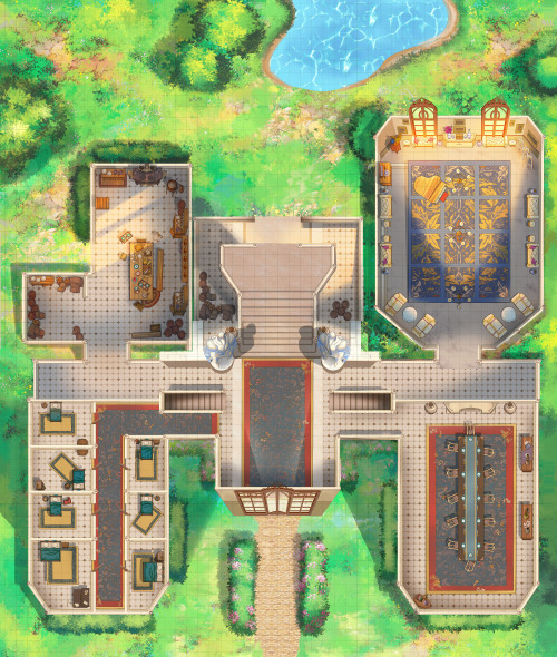 Free Asset Pack!  Mansion battlemaps + asset packs with a customizable, empty mansion. The link is a