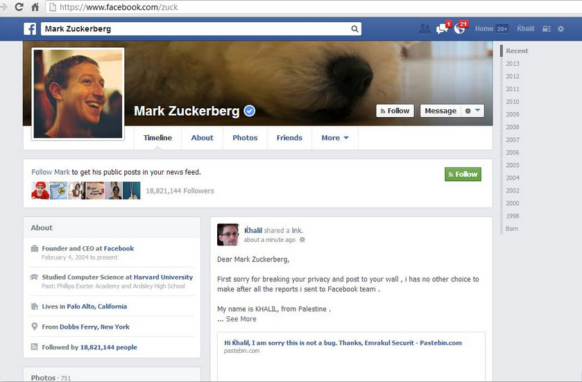 “Dear Mark Zuckerberg, I’m sorry for breaking your privacy and post to your wall."
Hacker posts on Mark Zuckerberg’s Facebook wall to point out security flaw
Was this Hacker justified in his actions? Tweet using #bcothacker