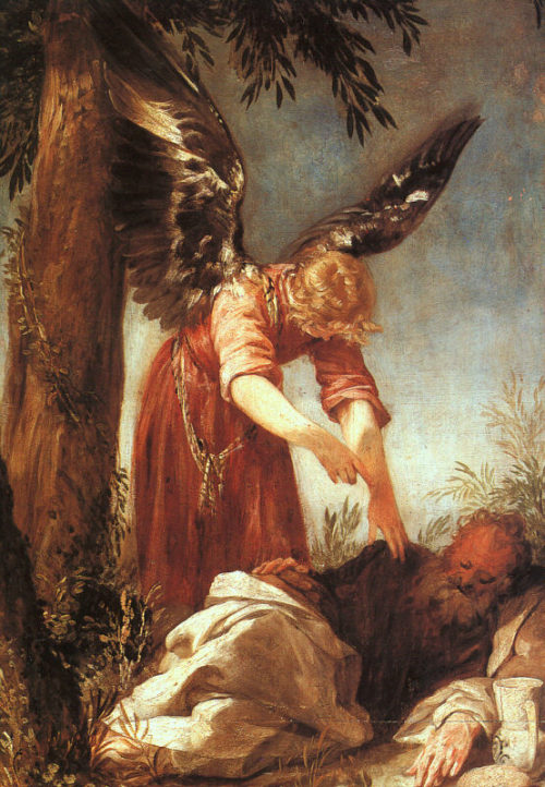 An Angel Awakens the Prophet Elijah, Juan Antonio de Frías y Escalante, 1667