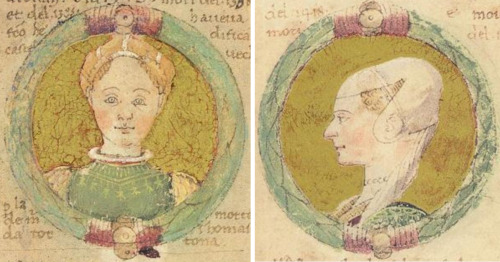 Illustrations from an Italian Renaissance manuscript “Genealogia dei Principi d'Este”, c. 1476