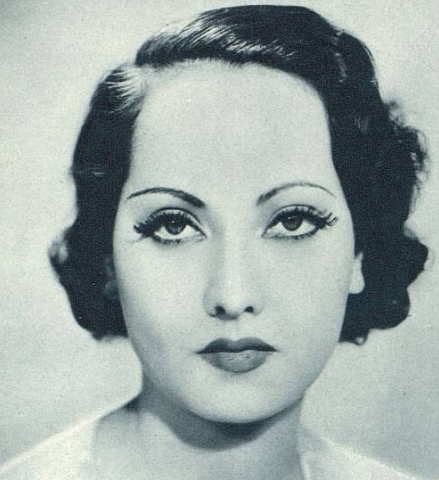 yesterdaysprint:The many eyebrows of Merle Oberon, 1934