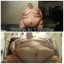 iwanttobeafatman: superchublover91:  Superxlchubboy luke 734lbs to 1,060lbs  This is incredible. Thank you! 