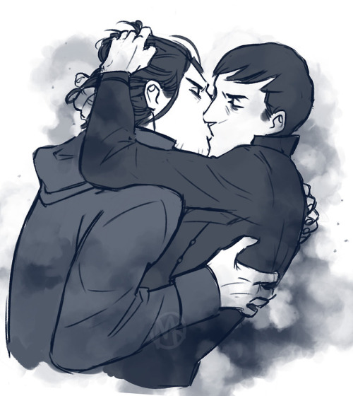 deadlilmoon:That’s how I think their first kiss have to look like. Eager. Aggressive. Impulsive
