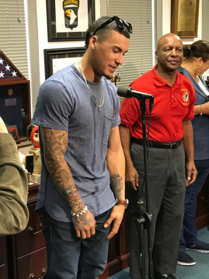 xemsays: xemsays:   sexy, 25 year old, puerto rican baseball stud, JAVIER BAEZ. Javier has risen to mainstream notoriety amongst sports fans as the professional MLB infielder for the legendary, chicago cubs. javier’s mother and family overall recognized