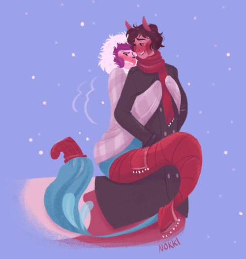 nokkiart: It’s so coooold! ;A;