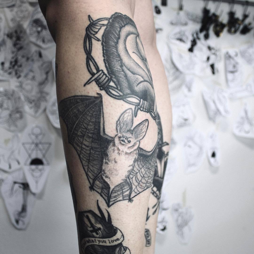Lovely Bat Tattoo