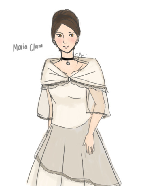 maria clara dress drawing