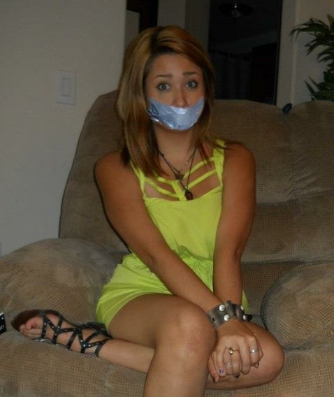 thegagger14:  “That’s right…I have your sweet daughter Gina all bound and gagged