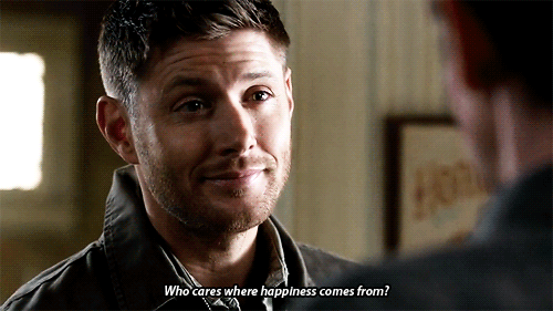 supernaturalapocalypse:  Season 9 - Who cares where happiness comes from. 