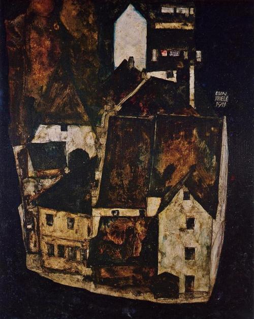 artist-schiele: Dead City (City on the Blue River), Egon SchieleMedium: oil,panelwww.wikiart