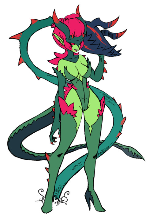 koidrake:  Small doodle for tonight. Got around to finishing her design, didn’t change as much as I thought I would.