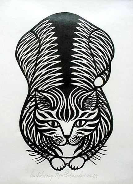 partialboner: Jacques Hnizdovsky    tiger cat    1978