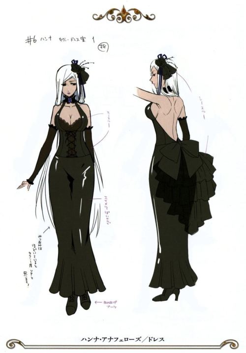 kurohecksuji:  Female Character Design Sheets