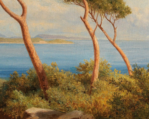 florealegiardini: A Neapolitan landscape (detail), c. 1897.Gottfried Seelos (Austrian, 1829–19