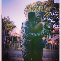 sickeninglysweetcouples:  My soldier. We are the most patriotic couple there is.  July 4th, 2013 ❤