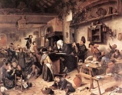 Jan Steen (Leiden, 1626 - 1679); The Village School, C. 1670; Oil On Canvas; National