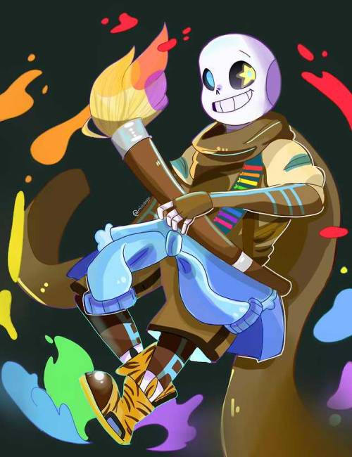 An old sketch I made long time ago, but today I decided to finish it!Ink Sans belongs to @comyet (^▽