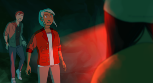 I Really Really Dig The Trailers For Oxenfree, So I Tried To Draw A Few Of My Favorite Scenes From Them.