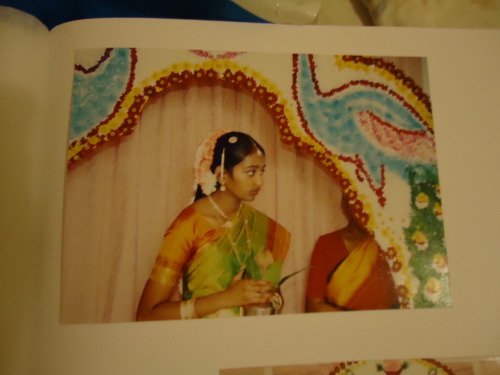 franceshahaha:#RECLAIMTHEBINDIMe, Age 13. These are photos from my sari ceremony from 10 years ago. 