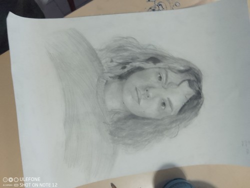 School Drawing, Self-portrait