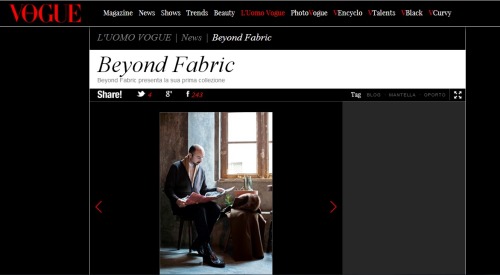 An honor to see my cape collection featured @ L'Uomo Vogue! Read the full spread here.