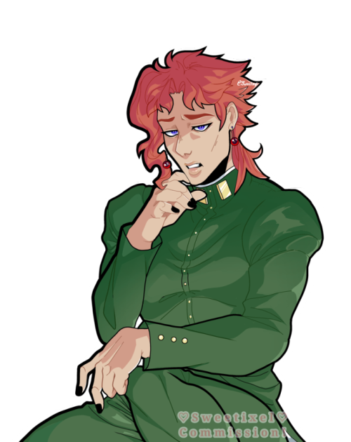 sweetixel:2/3 kakyoin commission transparent and background versions for @cherriesandratsSomebody fo