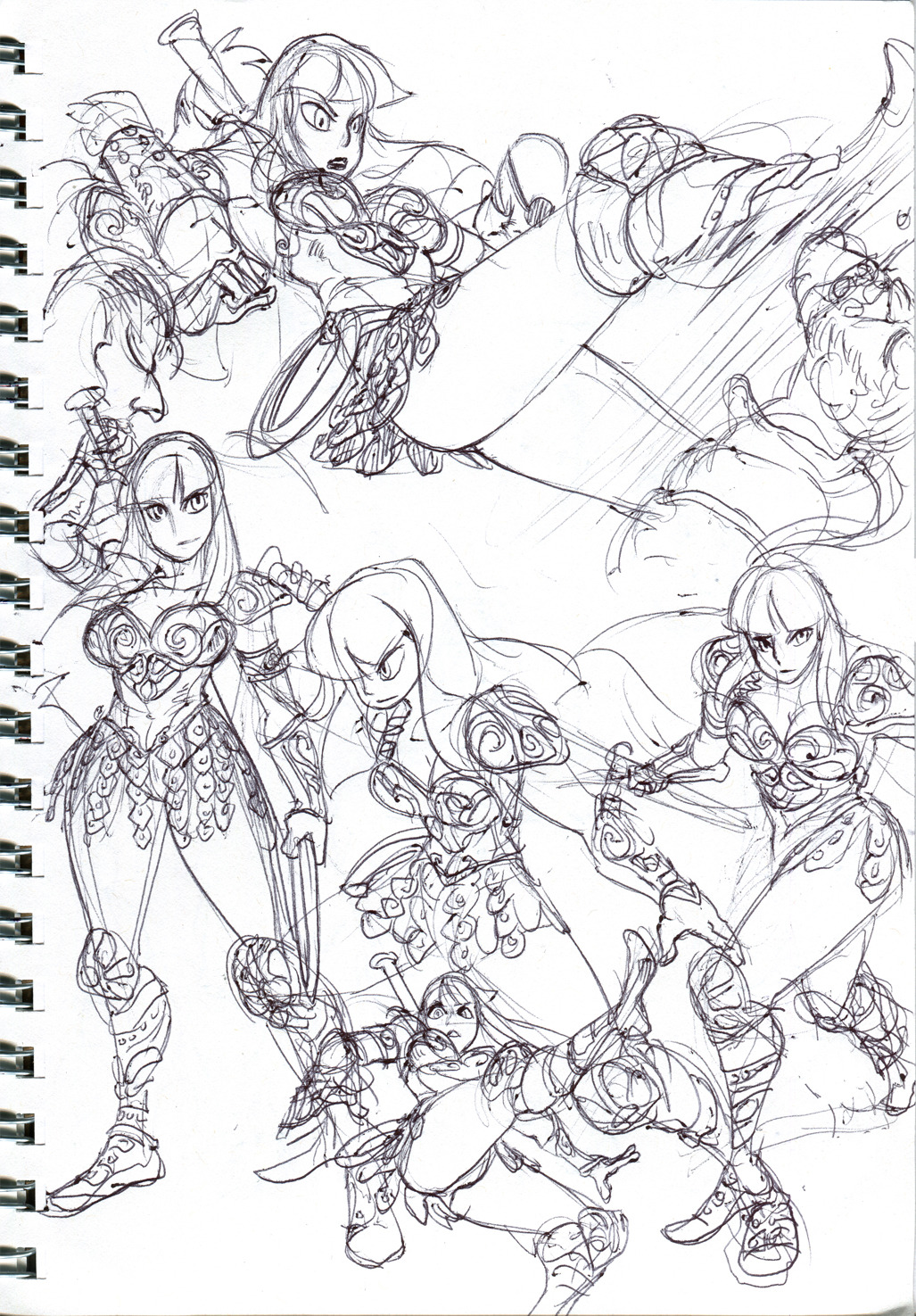rudymora:  o-8:  Xena sketches and picture via Sketch Dailies. I spent too much time