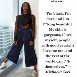 eccentric-nae:  dswsubmit:@michaelacoel 👸🏿#Queenin’  “People w. Good eyesight”I hate her 😂😂😂