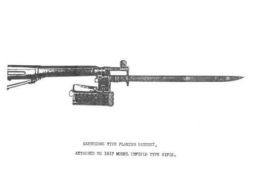 peashooter85: The Flaming Bayonet, An American invention during World War I, the flaming bayonet was