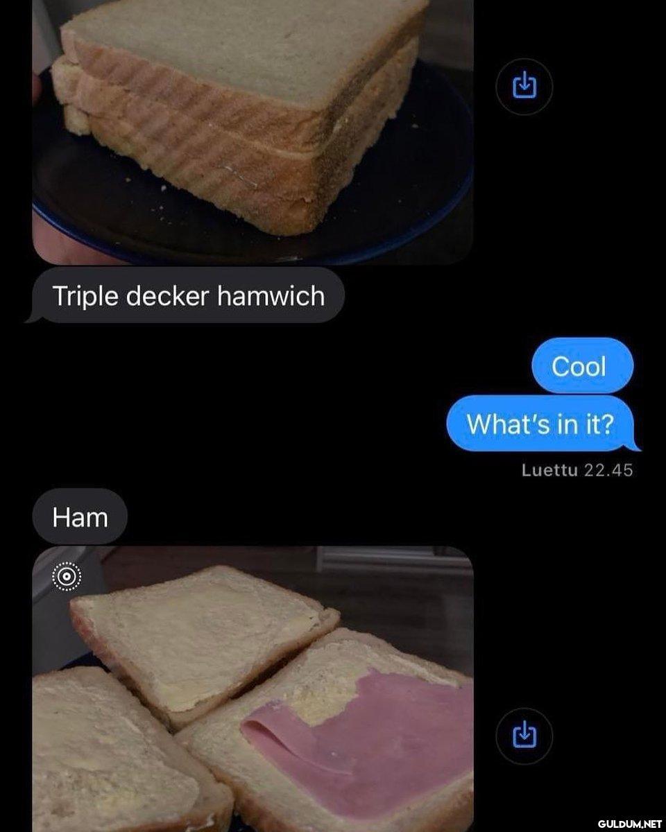 Triple decker hamwich Ham...