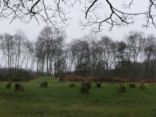 ‘The Nine Ladies of Stanton Moor’ Stone Circle, Derbyshire, 21.2.17. This famous Bronze 