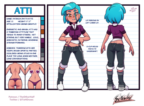toh-draws: Another reference, this time it’s Atti!  She just made her debut in the comic 