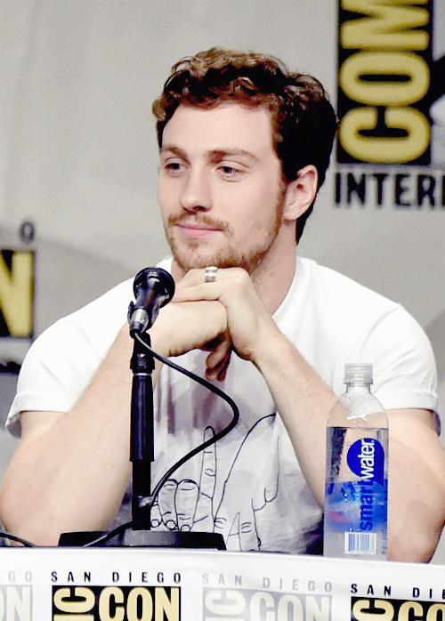 beethgreene-blog:  Aaron Taylor-Johnson attends the Marvel Studios panel during Comic-Con