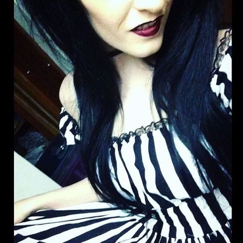 @faerie_diva629 is showing off a bit of her Striped Gothabilly DressAnd she looks gorgeous! #dracula