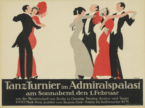 Julius Klinger, poster artwork for a ballroom competition, 1913. Admiralspalast, Berlin. © Photo: Ku