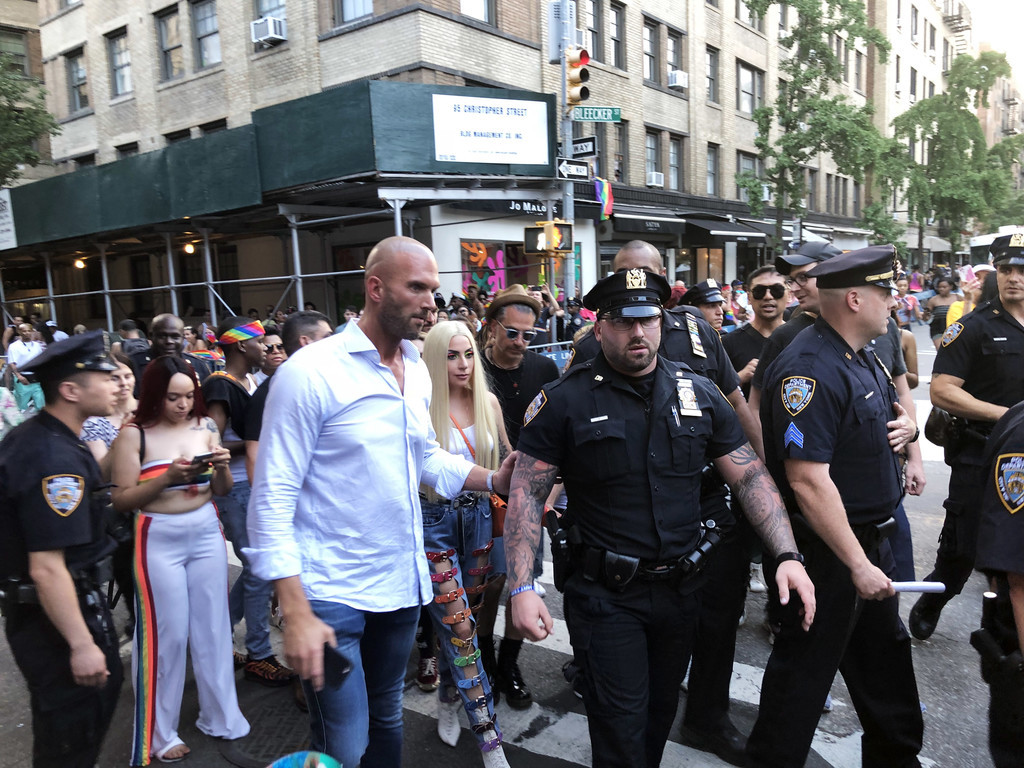 gagamedia:  June 24: Lady Gaga at pride parade in New York City.