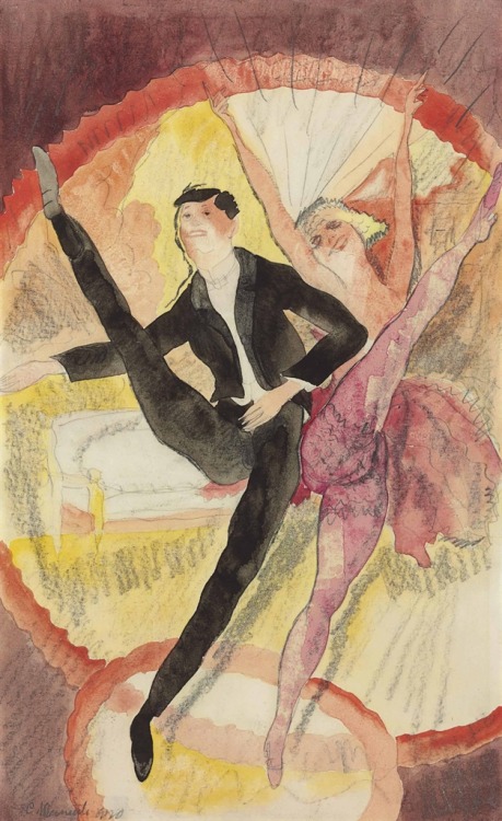 In Vaudeville: Two Dancers (1920). Charles Demuth (American, 1883-1935). Watercolor and pencil on pa